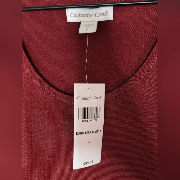 Coldwater Creek Terracotta Long‎ Sleeve Cardigan Set Women's M/L - Picture 5 of 11